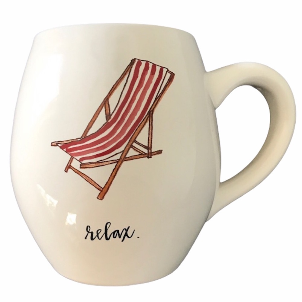 RAE DUNN By Magenta | Relax Red Beach Chair Mug
